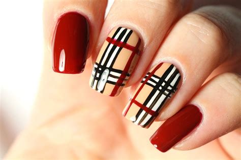 burberry nail design|burberry nail strips.